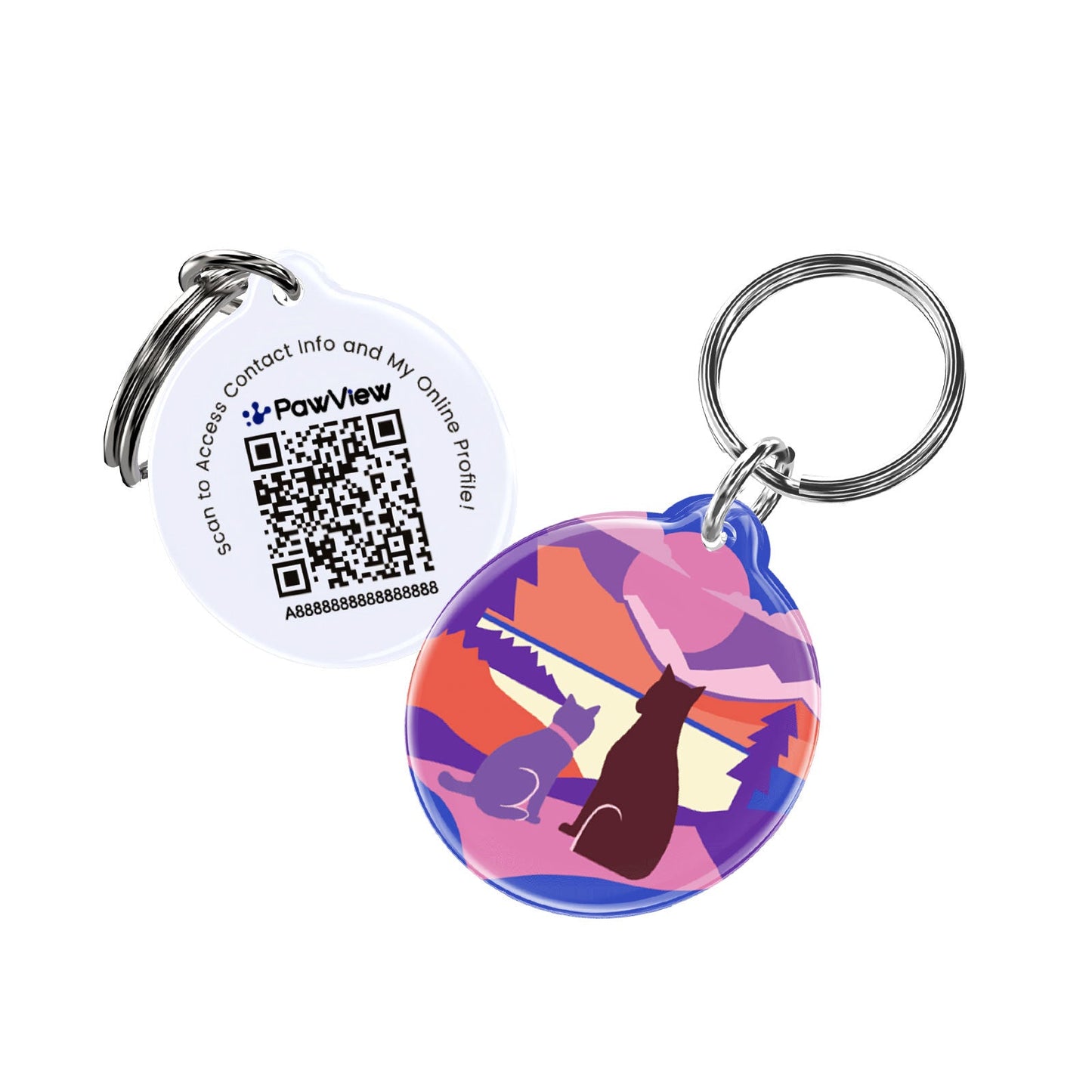 PawView Anti-Loss Smart Pet ID Tag with QR Code TN102 Time Series