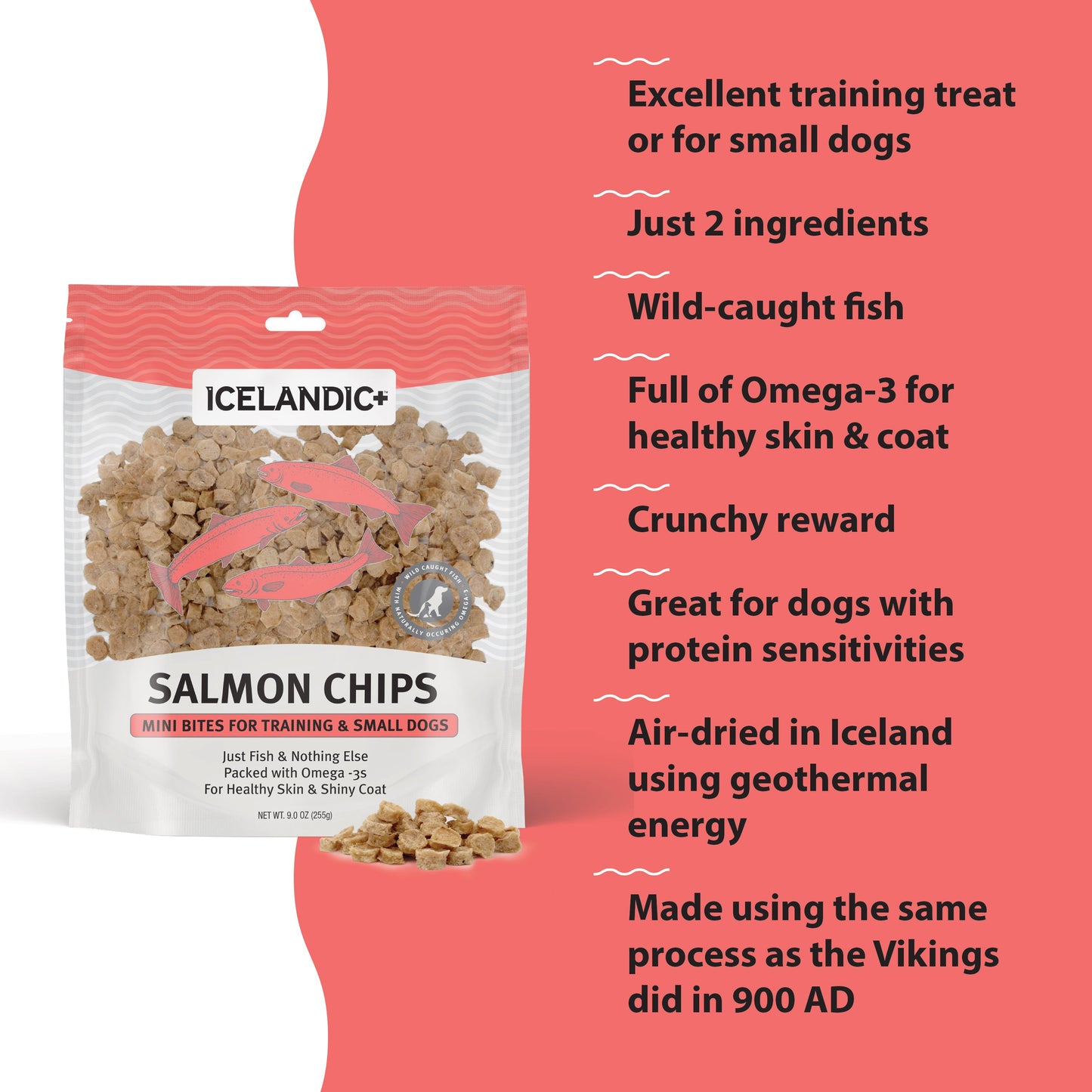 Salmon Mini Fish Chips Dog Treats