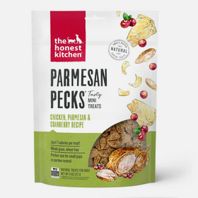 The Honest Kitchen Parmesan Pecks: Chicken & Cranberry, Dog Treat, 8-oz Bag