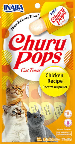 Inaba Churu Pops Chicken Recipe 2.16-oz, Cat Treat
