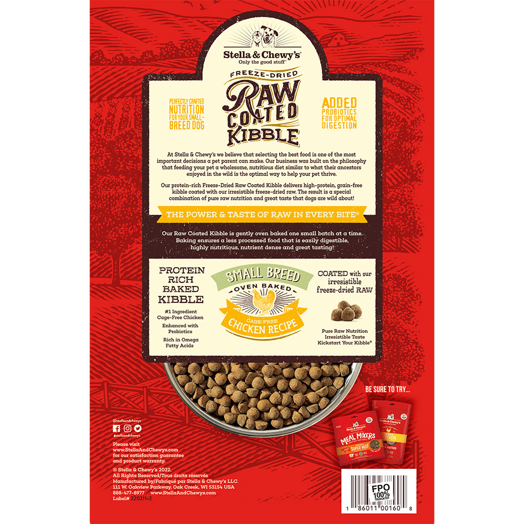 Cage-Free Chicken Raw Coated Kibble for Small Breeds