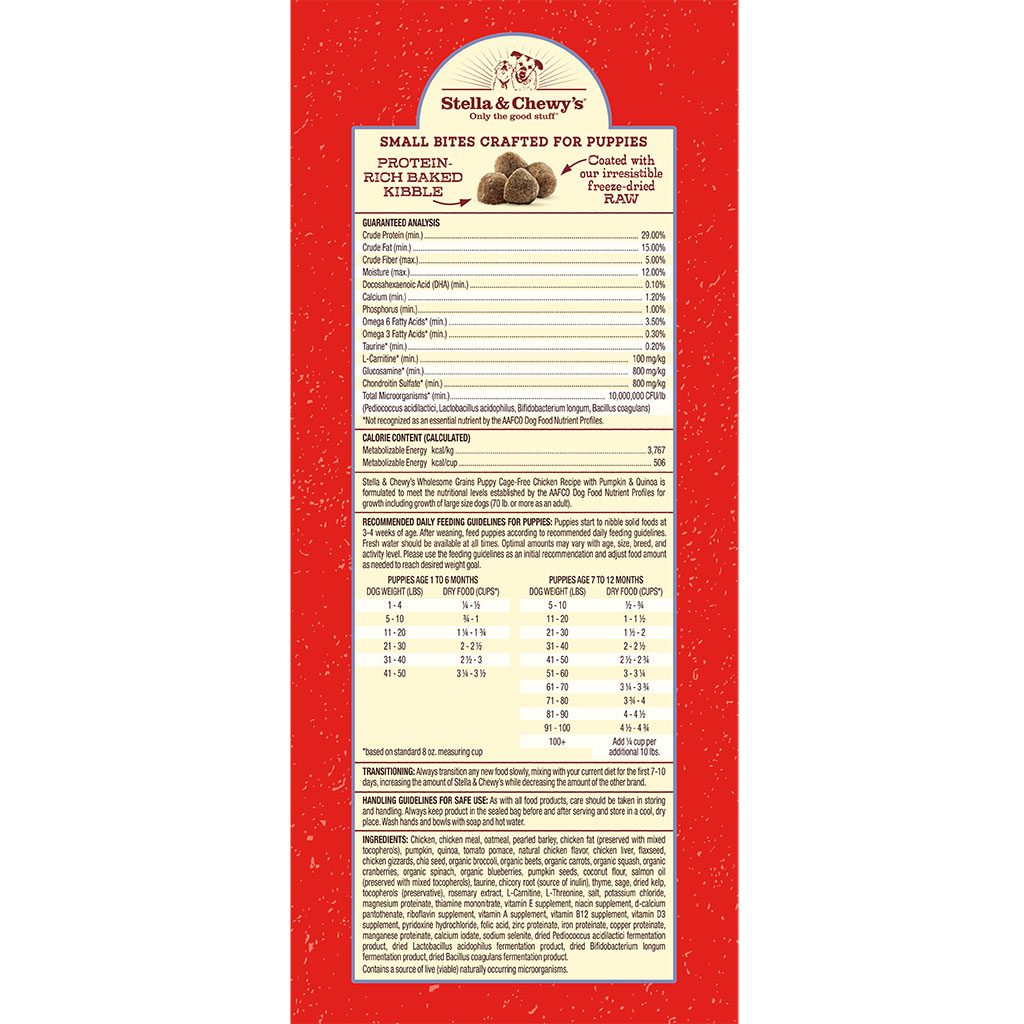 Raw Coated Puppy Food with Wholesome Grains - Chicken, Pumpkin & Quinoa