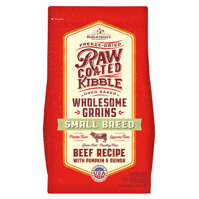 Small Breed Beef Recipe with Pumpkin & Quinoa Raw Coated Kibble Wholesome Grains