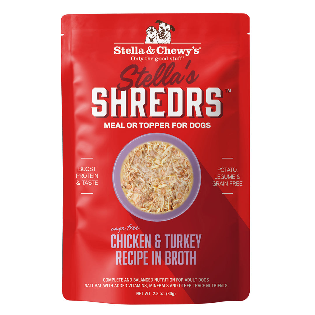 Stella's Shredrs Chicken & Turkey Recipe in Broth