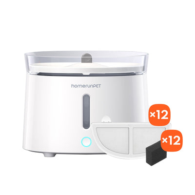 Basic Fountain WF20 & 12 Filters + Sponges Bundle