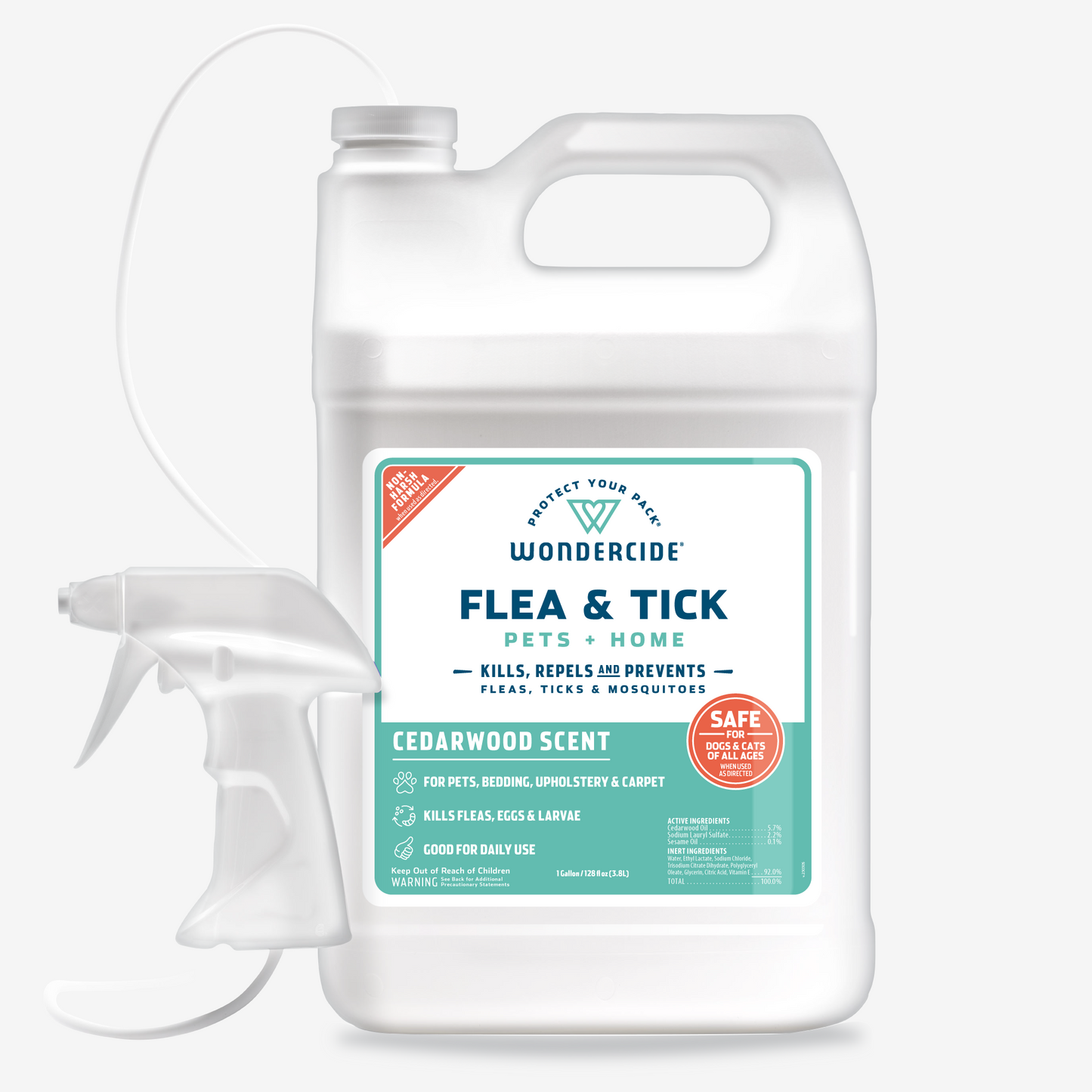 Wondercide Cedarwood Flea & Tick Spray for Pets + Home with Natural Essential Oils