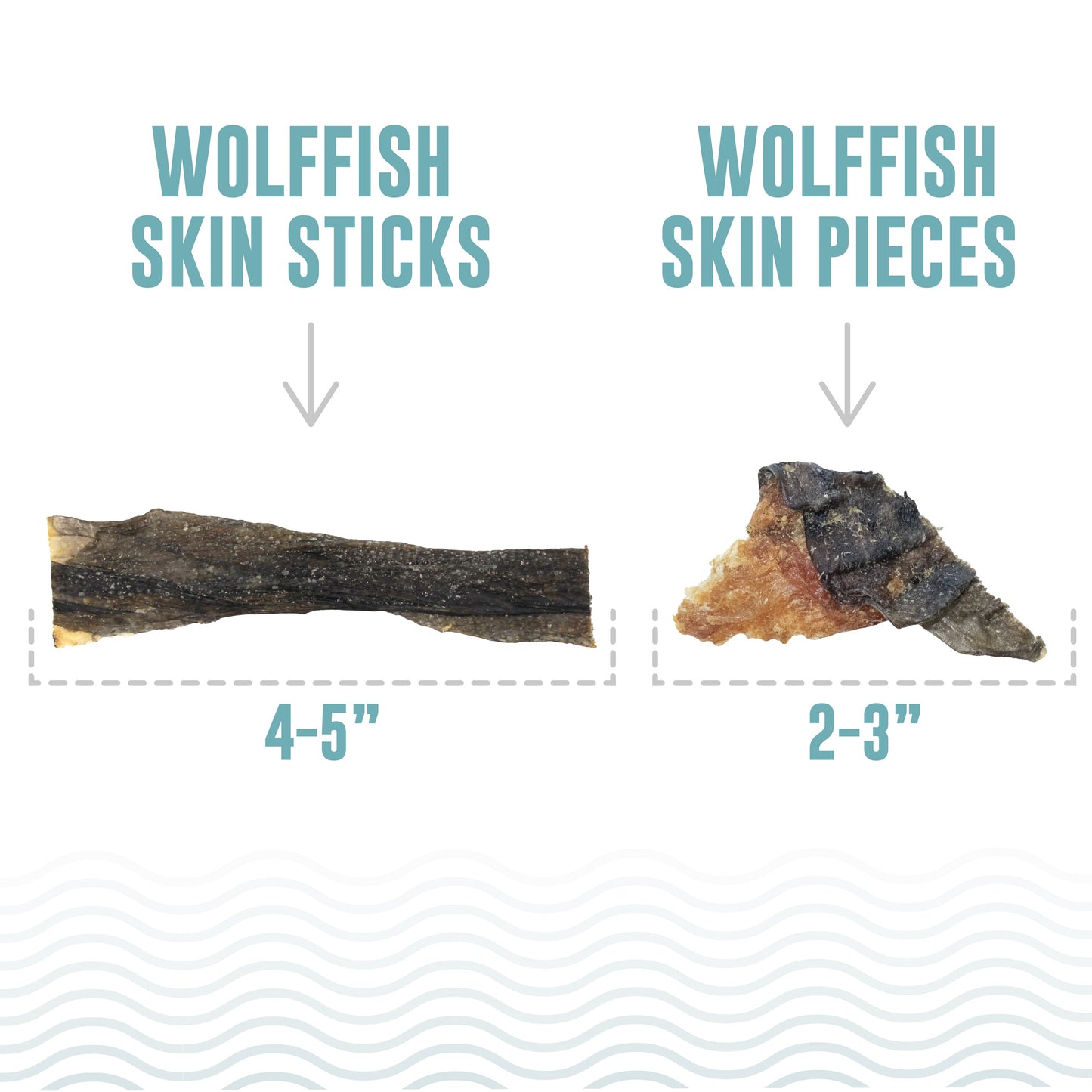 Wolffish Skin Sticks & Pieces Dog Treats