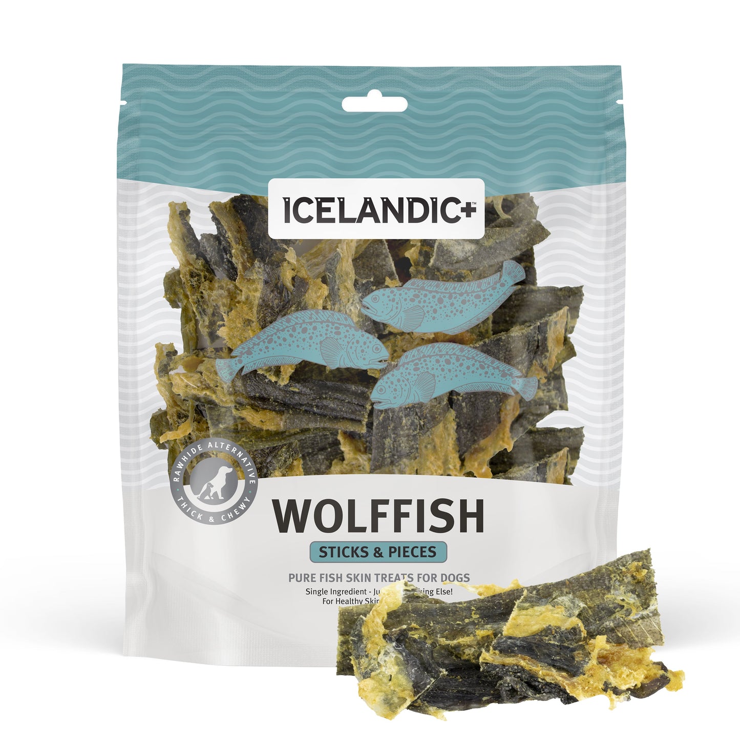 Wolffish Skin Sticks & Pieces Dog Treats