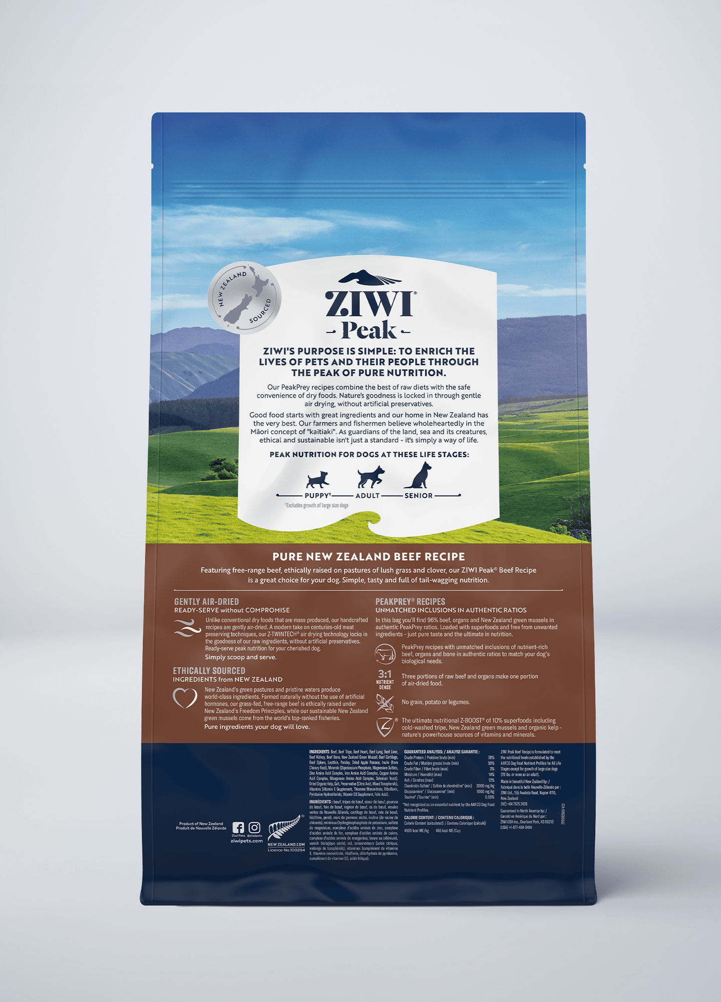 Ziwi Original Air-dried Beef recipe for dogs