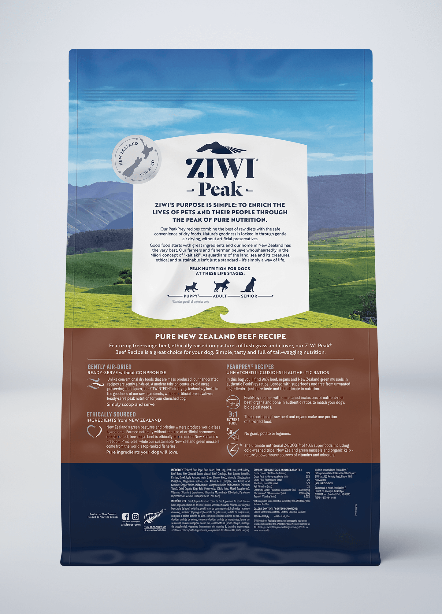 Ziwi Original Air-dried Beef recipe for dogs