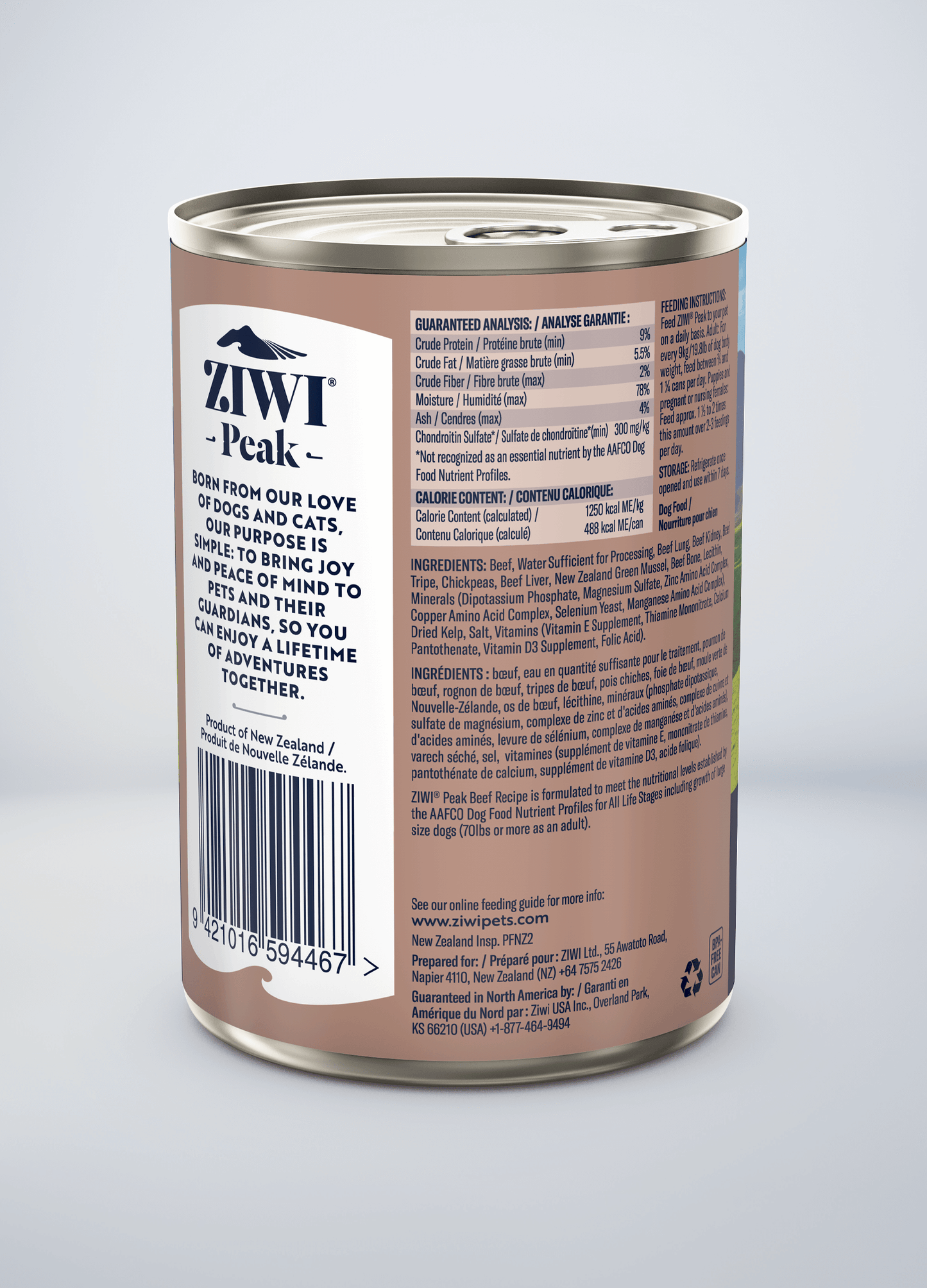 Ziwi Original Canned Wet Beef Recipe for dogs