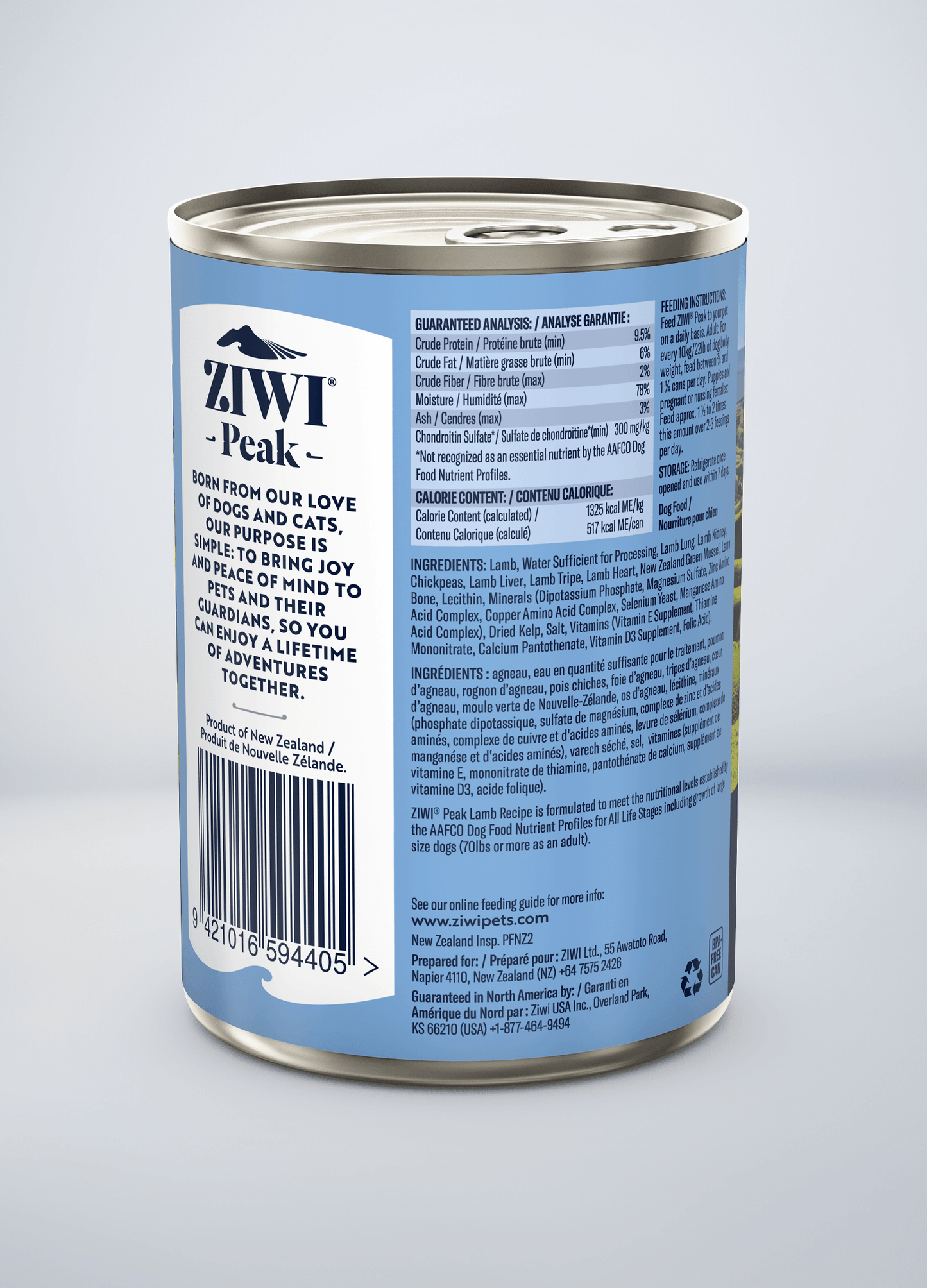 Ziwi Original Canned Wet Lamb Recipe for dogs