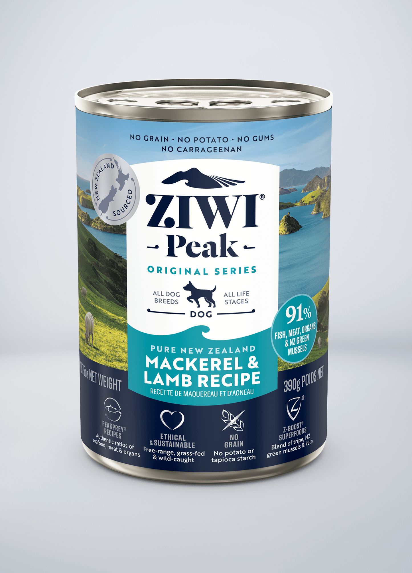 Ziwi Original Canned Wet Mackerel & Lamb Recipe for dogs