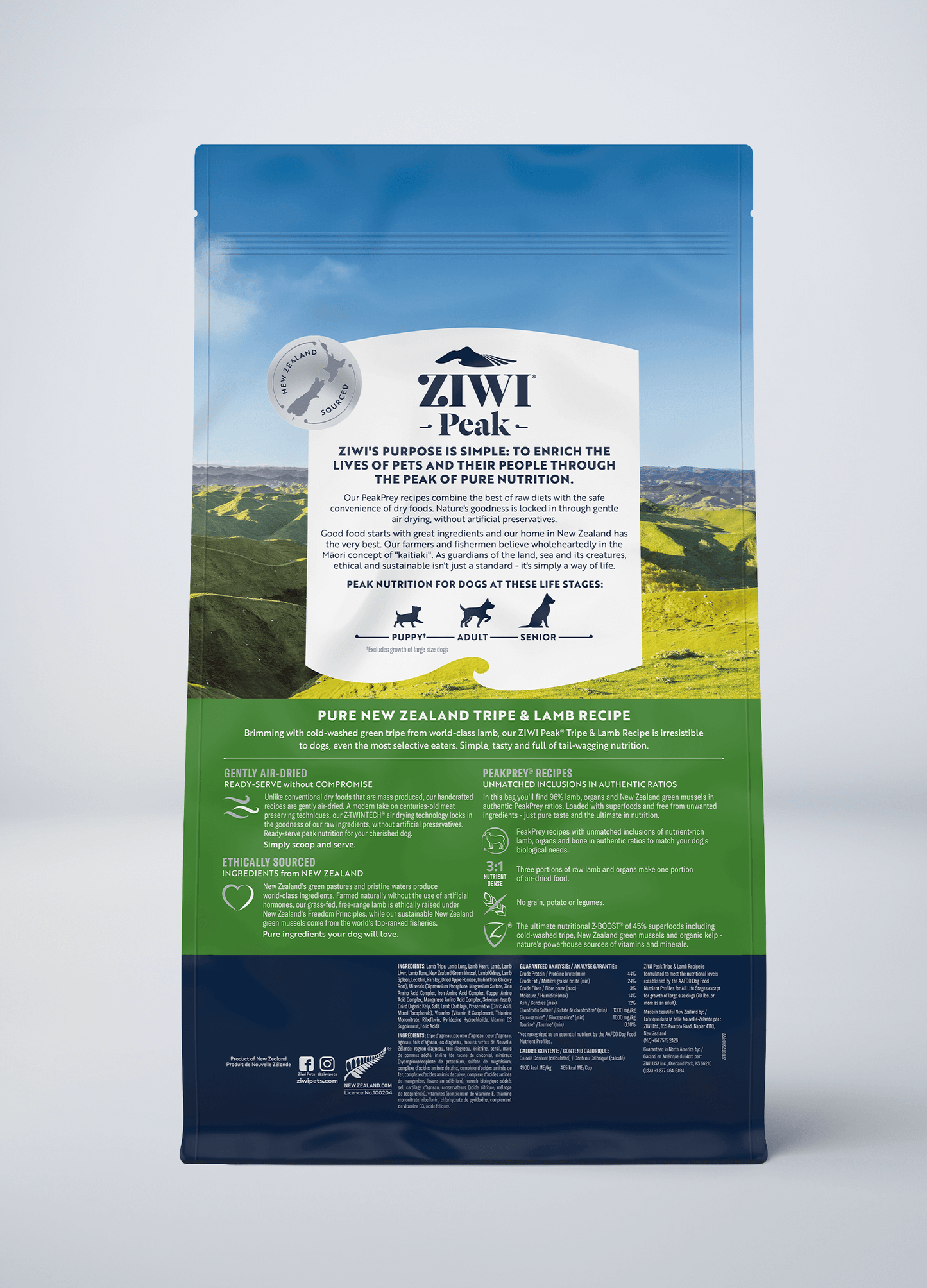 Ziwi Original Air-dried Tripe & Lamb Recipe for dogs