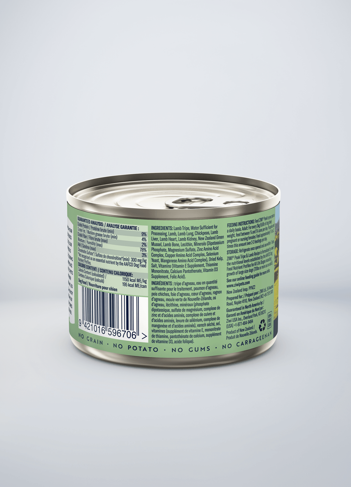 Ziwi Original Canned Wet Tripe & Lamb Recipe for dogs