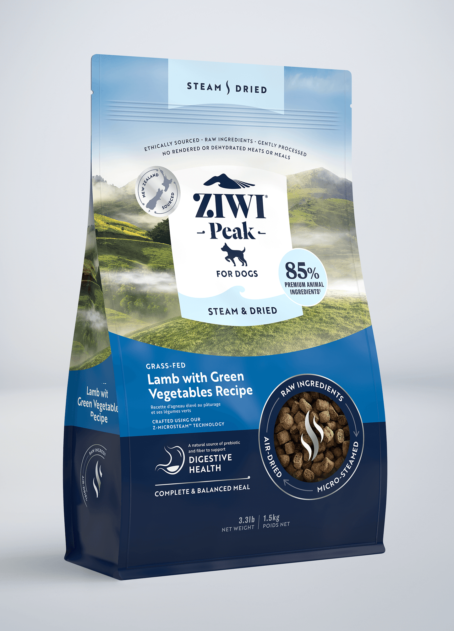 Ziwi Steam & Dried Lamb with Green Vegetables Recipe for dogs