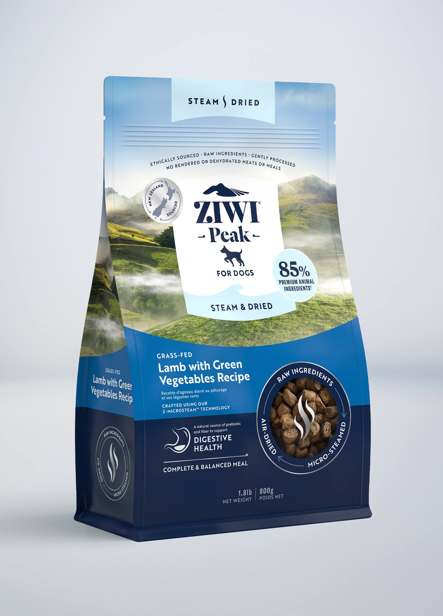 Ziwi Steam & Dried Lamb with Green Vegetables Recipe for dogs