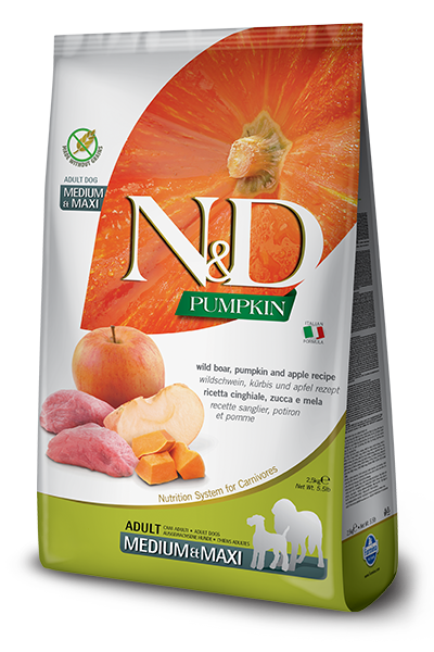 Farmina N&D Pumpkin Grain Free Boar, Pumpkin & Apple Medium & Maxi Adult Dry Dog Food