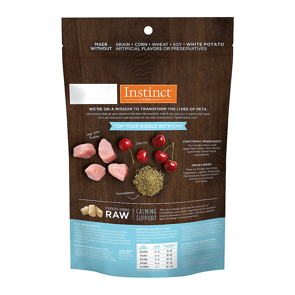 Instinct Raw Boost Mixers Healthy Calming Support Freeze-Dried, Dog Food Topper, 5.5-oz Bag