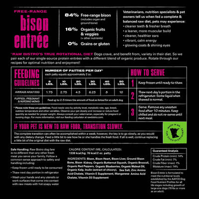 Frozen Bison Entree, 3-lb. bag