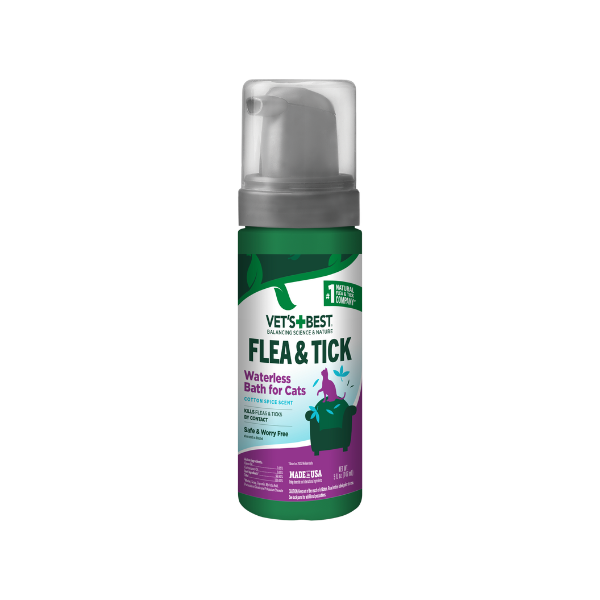 Flea and Tick Waterless Bath for Cats â€?Cotton Spice Scent, 5 oz.