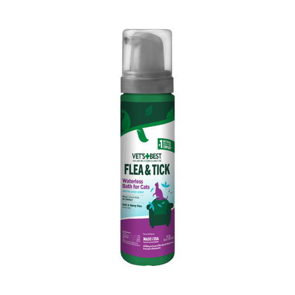 Flea and Tick Waterless Bath for Cats â€?Cotton Spice Scent, 8 oz.