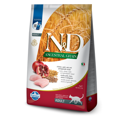 Farmina N&D Ancestral Grain Chicken & Pomegranate Adult Dry Cat Food