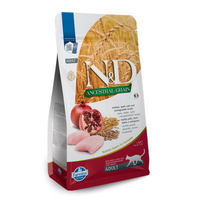 Farmina N&D Ancestral Grain Chicken & Pomegranate Adult Dry Cat Food