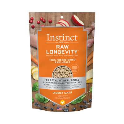 Instinct Raw Longevity 100% Freeze-Dried Raw Chicken Cat Food, 9.5-oz Bag