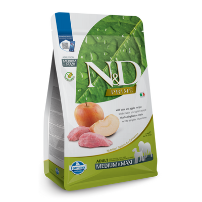 Farmina N&D Prime Grain Free Wild Boar & Apple Medium & Maxi Adult Dry Dog Food