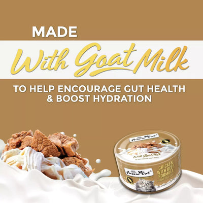 Fussie Cat Chicken With Beef Formula In Goat Milk Gravy, Wet Cat Food, 2.47-oz Case Of 24