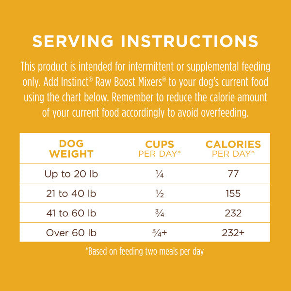 Instinct Raw Boost Mixers Mobility Support Health Freeze-Dried Dog Food Topper, 5.5-oz Bag