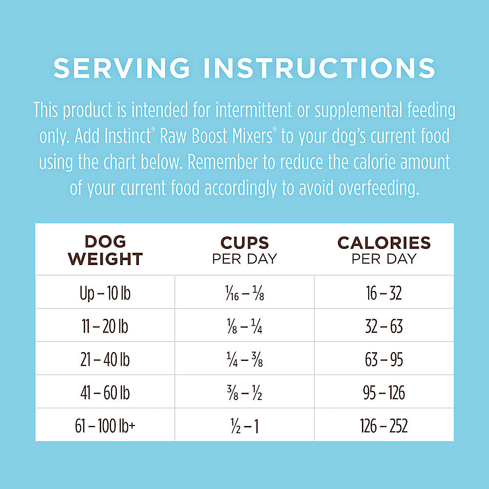 Instinct Raw Boost Mixers Healthy Calming Support Freeze-Dried, Dog Food Topper, 5.5-oz Bag