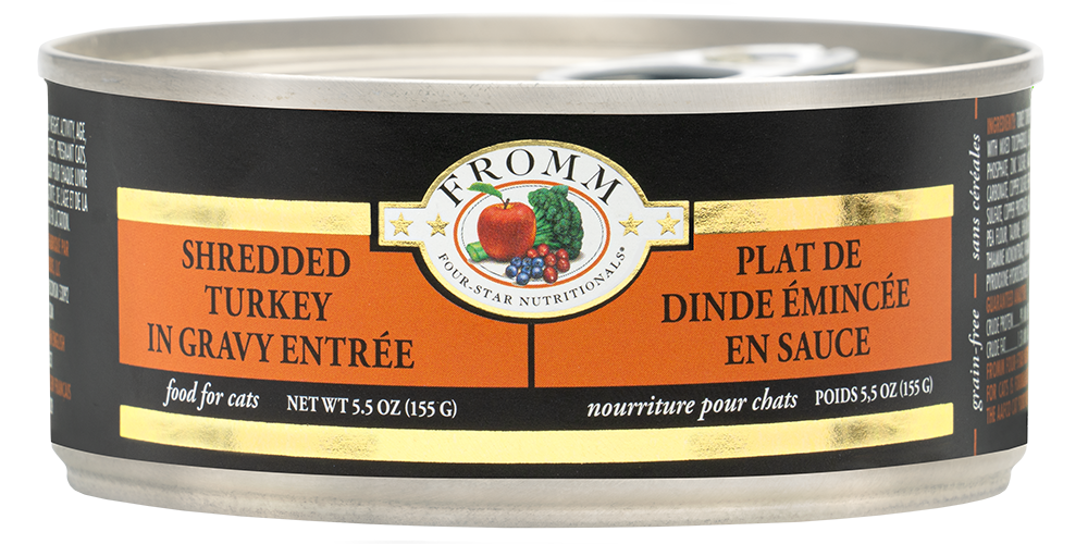 Fromm Four-Star Grain-Free Shredded Turkey in Gravy Canned Cat Food