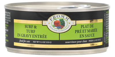 Fromm Four-Star Grain-Free Shredded Surf & Turf in Gravy Canned Cat Food