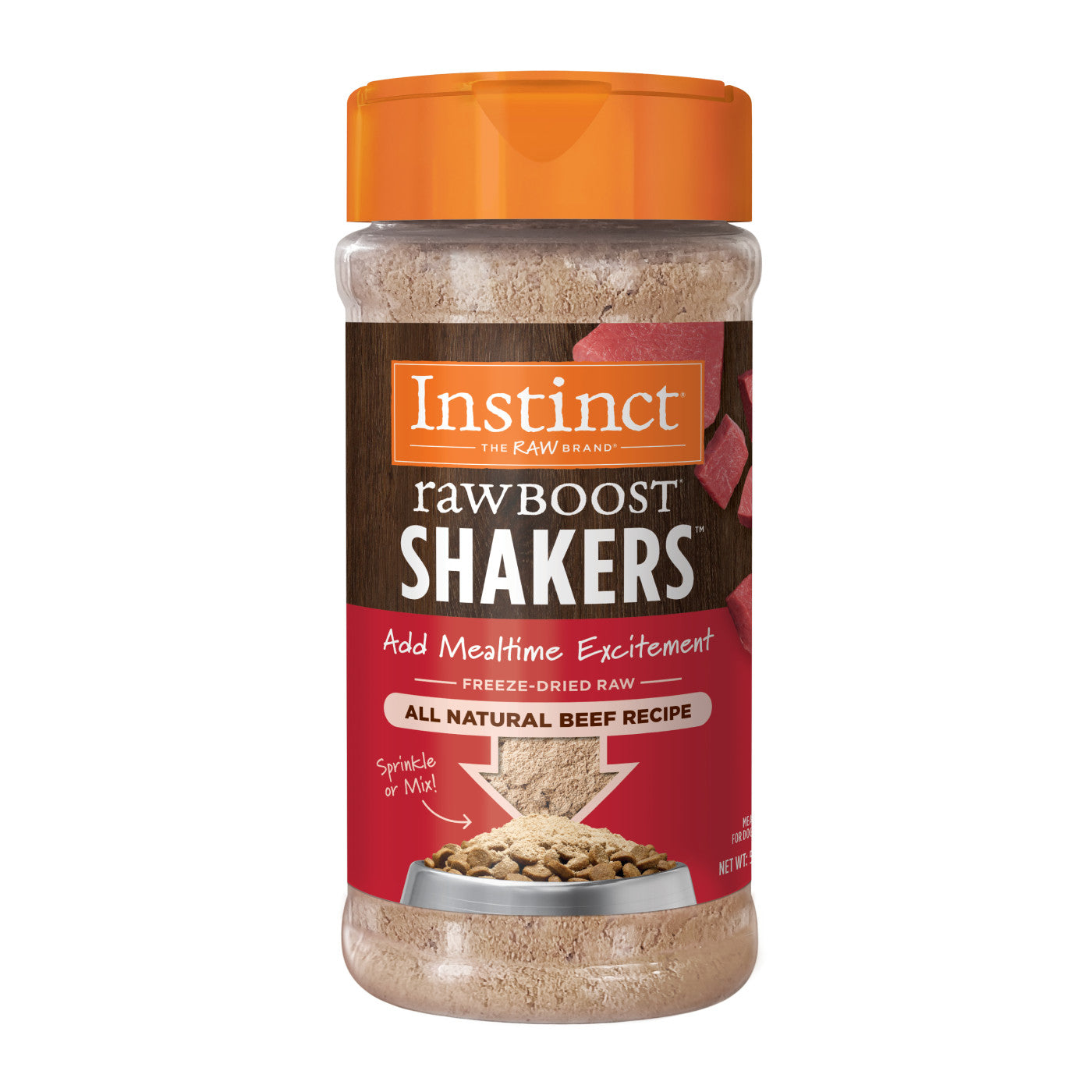 Instinct Raw Boost Shakers Beef Recipe 5.5-oz, Freeze-Dried Meal Topper