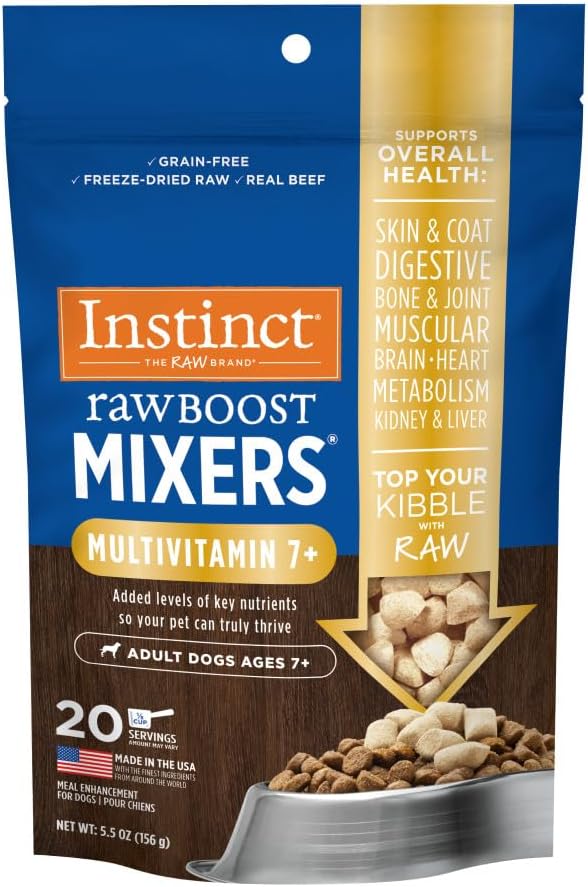 Instinct Raw Boost Mixers Healthy For Adults Ages 7+ Freeze-Dried, Dog Food Topper, 5.5-oz Bag