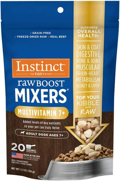 Instinct Raw Boost Mixers Healthy For Adults Ages 7+ Freeze-Dried, Dog Food Topper, 5.5-oz Bag