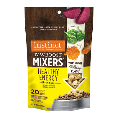 Instinct Raw Boost Mixers Healthy Energy Freeze-Dried, Dog Food Topper, 5.5-oz Bag