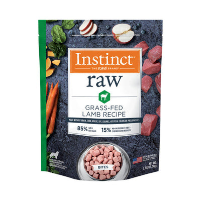 Instinct Raw Frozen Lamb Bites Dog Food, 2.7-lb Bag