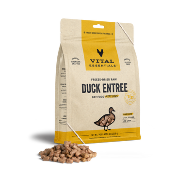 Vital Essentials Duck Entree Mini Nibs Freeze-Dried Raw Cat Food