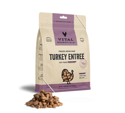 Vital Essentials Turkey Entree Mini Nibs Freeze-Dried Raw Cat Food