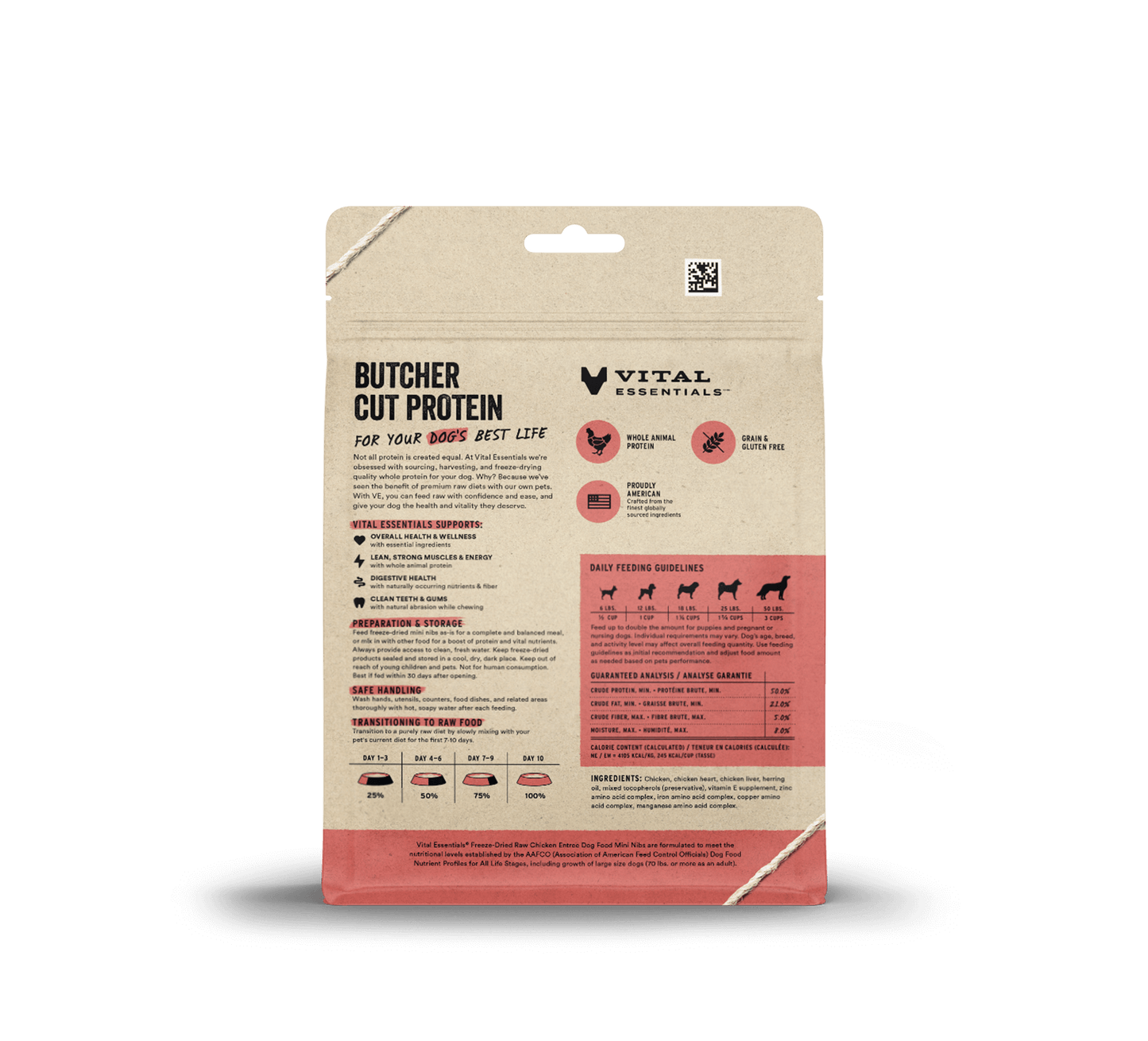 Vital Essentials Chicken Entree Mini Nibs Freeze-Dried Raw Dog Food