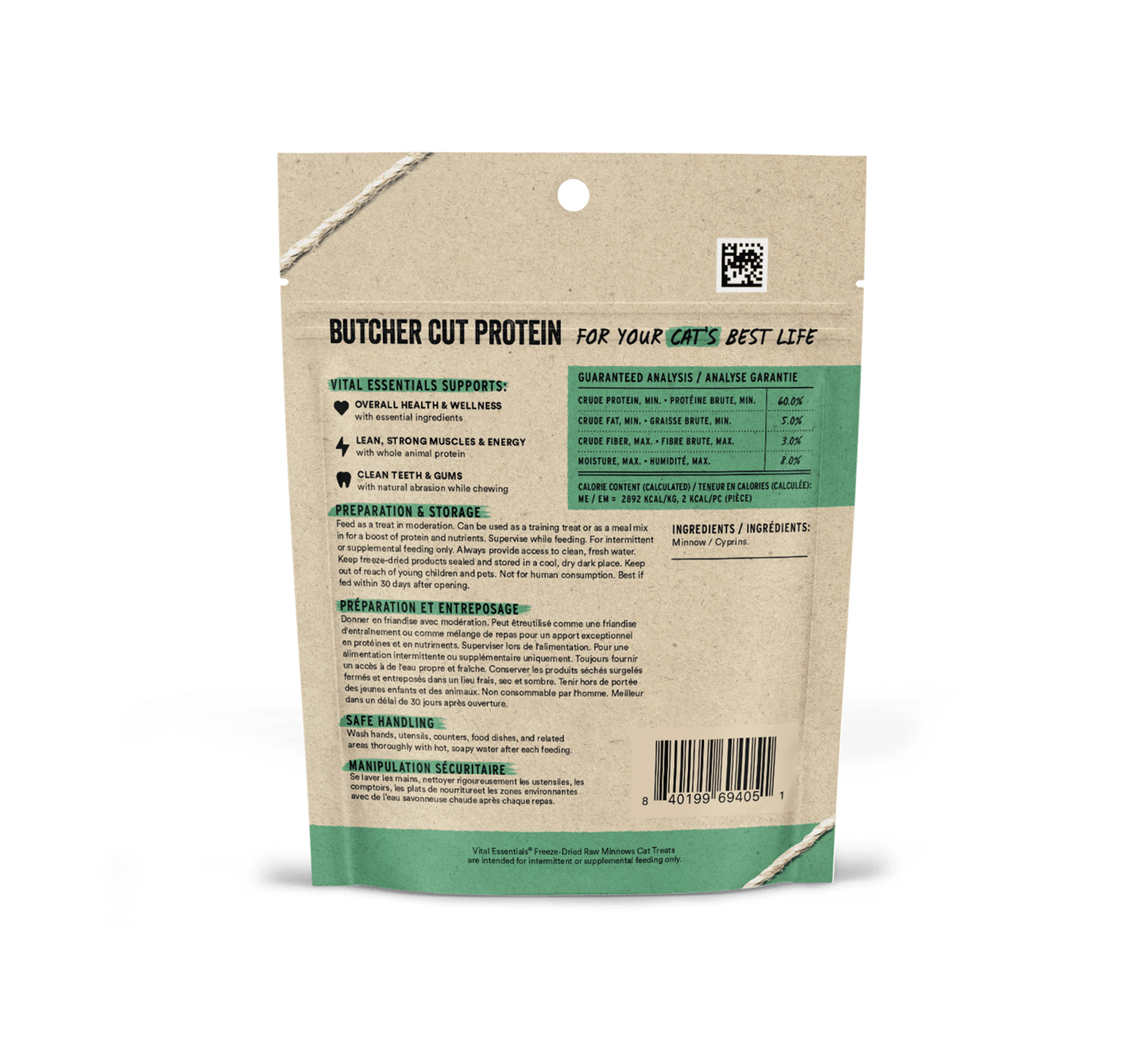 Vital Essentials Freeze-Dried Minnows Cat Treats