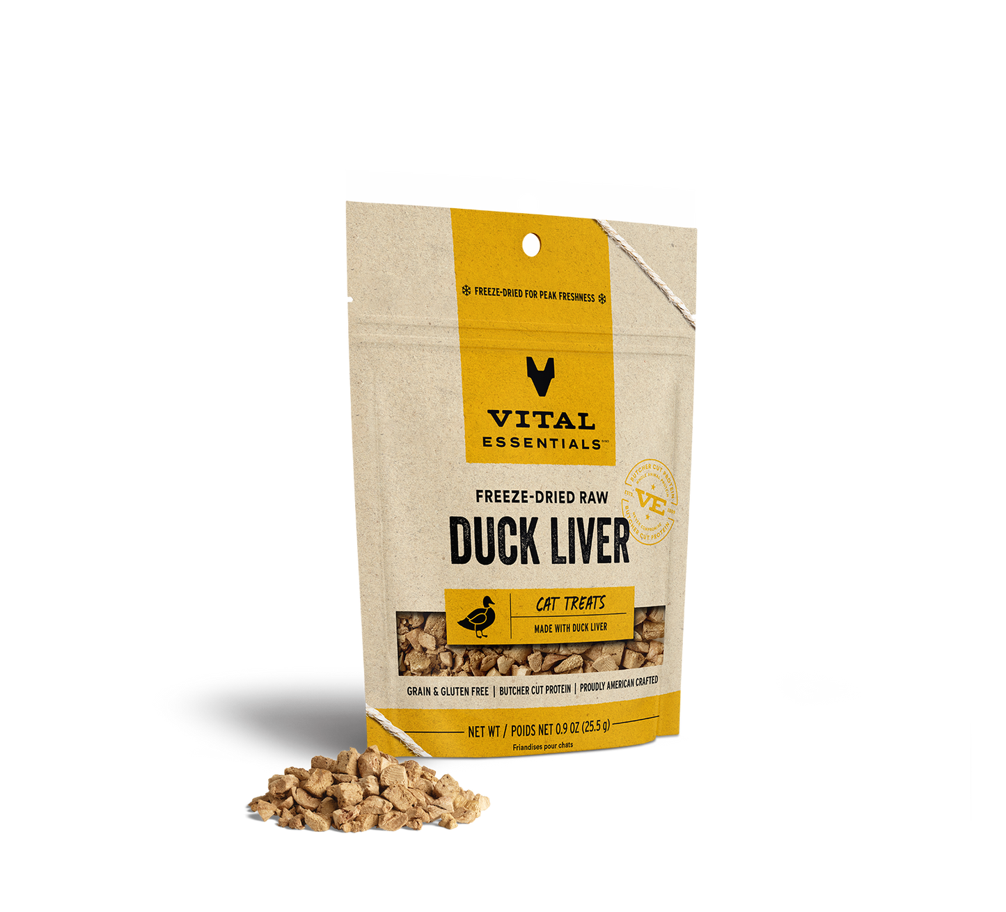 Vital Essentials Freeze-Dried Duck Liver Cat Treats