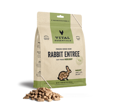 Vital Essentials Rabbit Entree Mini Nibs Freeze-Dried Raw Cat Food