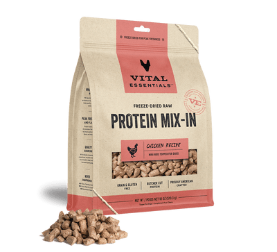 Vital Essentials Chicken Recipe Freeze-Dried Raw Protein Mix-In Mini Nibs Topper For Dogs