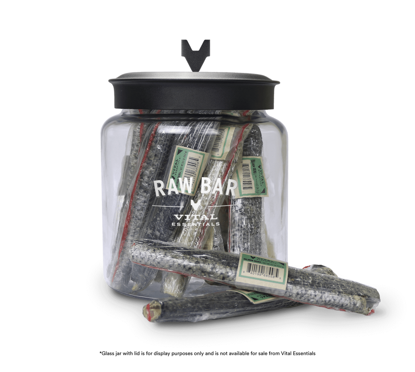 Vital Essentials Raw Bar Freeze-Dried Salmon Skin Dog Treats