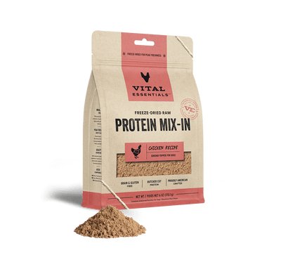 Vital Essentials Chicken Recipe Freeze-Dried Raw Protein Mix-In Ground Topper For Dogs