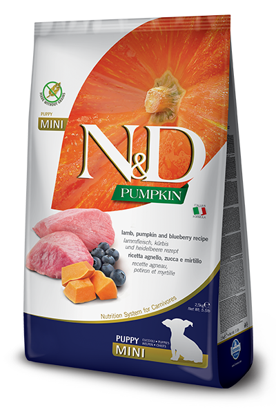 Farmina Pet Foods Mini Puppy Grain Free Pumpkin Lamb & Blueberry Dry Dog Food